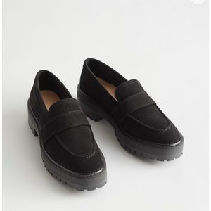 & Other Stories Suede Chunky Leather Loafer 36